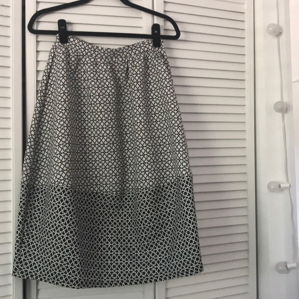 Geometric Topshop Midi Skirt